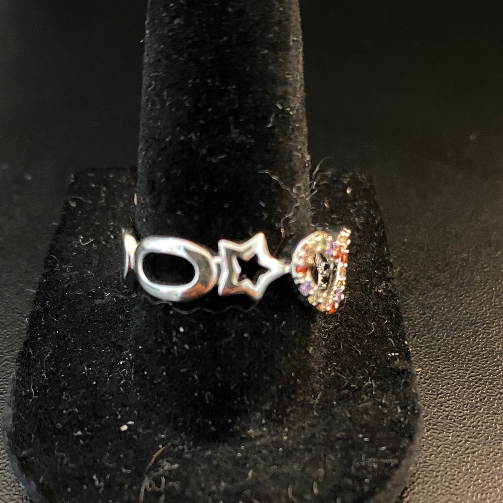 Multicolor Silver Heart & Star Ring ✨$5.95 Shipping✨ - Picture 5 of 9